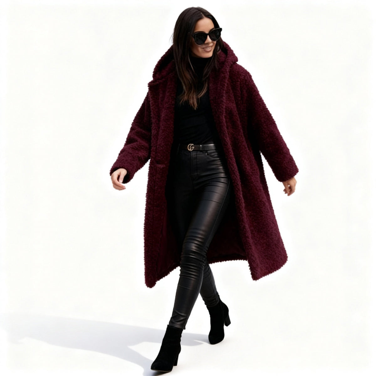 Manteau Long Femme à Capuche Chic 10