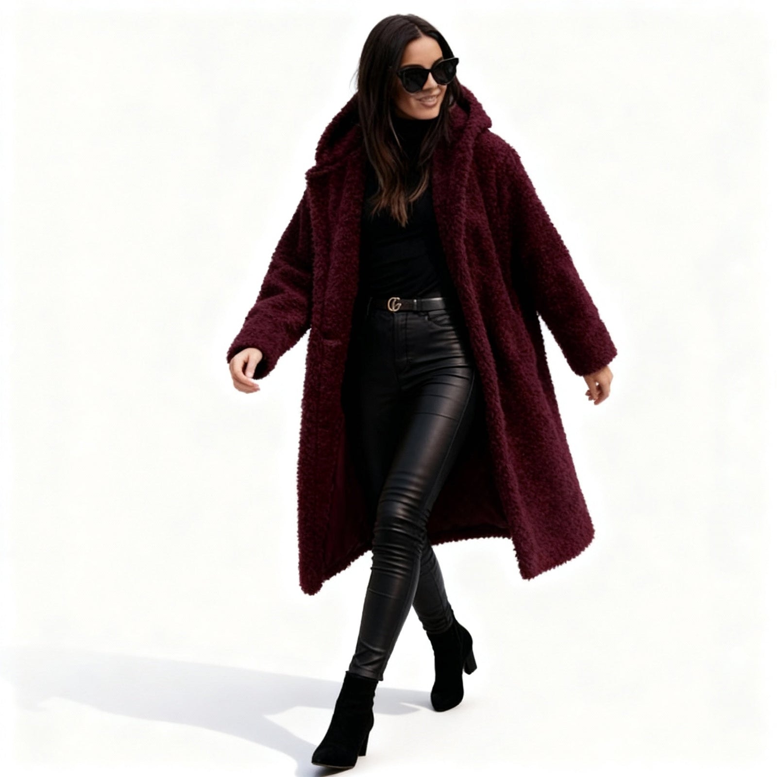 Manteau Long Femme à Capuche Chic 10
