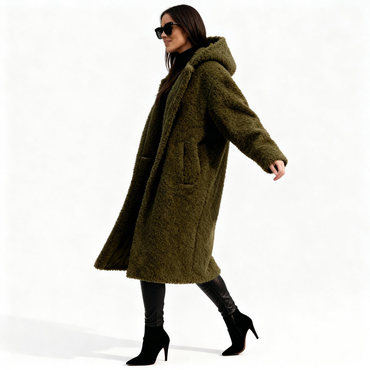 Manteau Long Femme à Capuche Chic 1