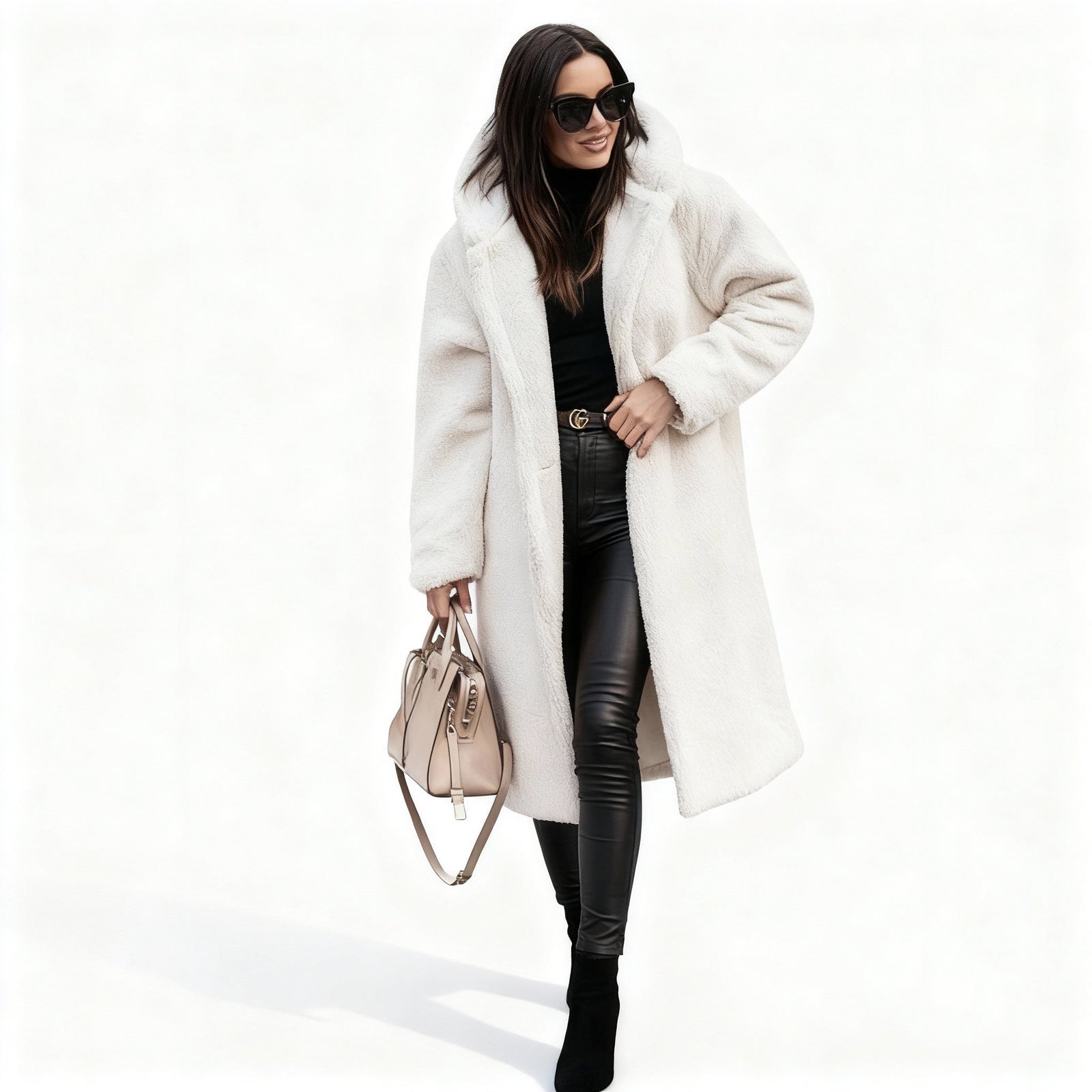 Manteau Long Femme à Capuche Chic 3
