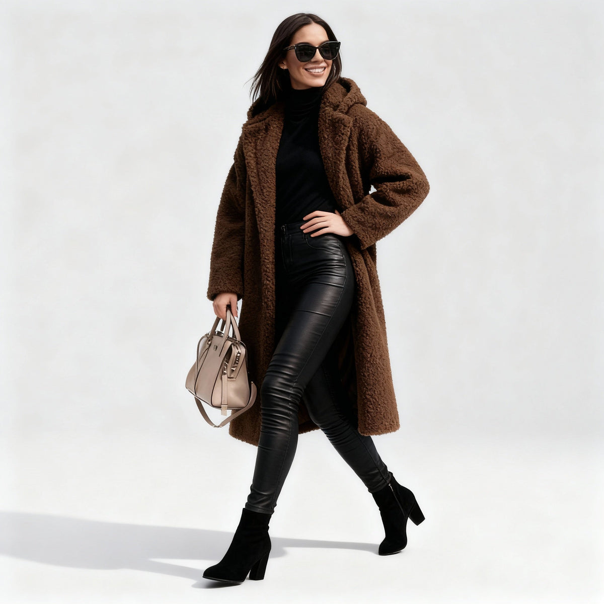 Manteau Long Femme à Capuche Chic 5