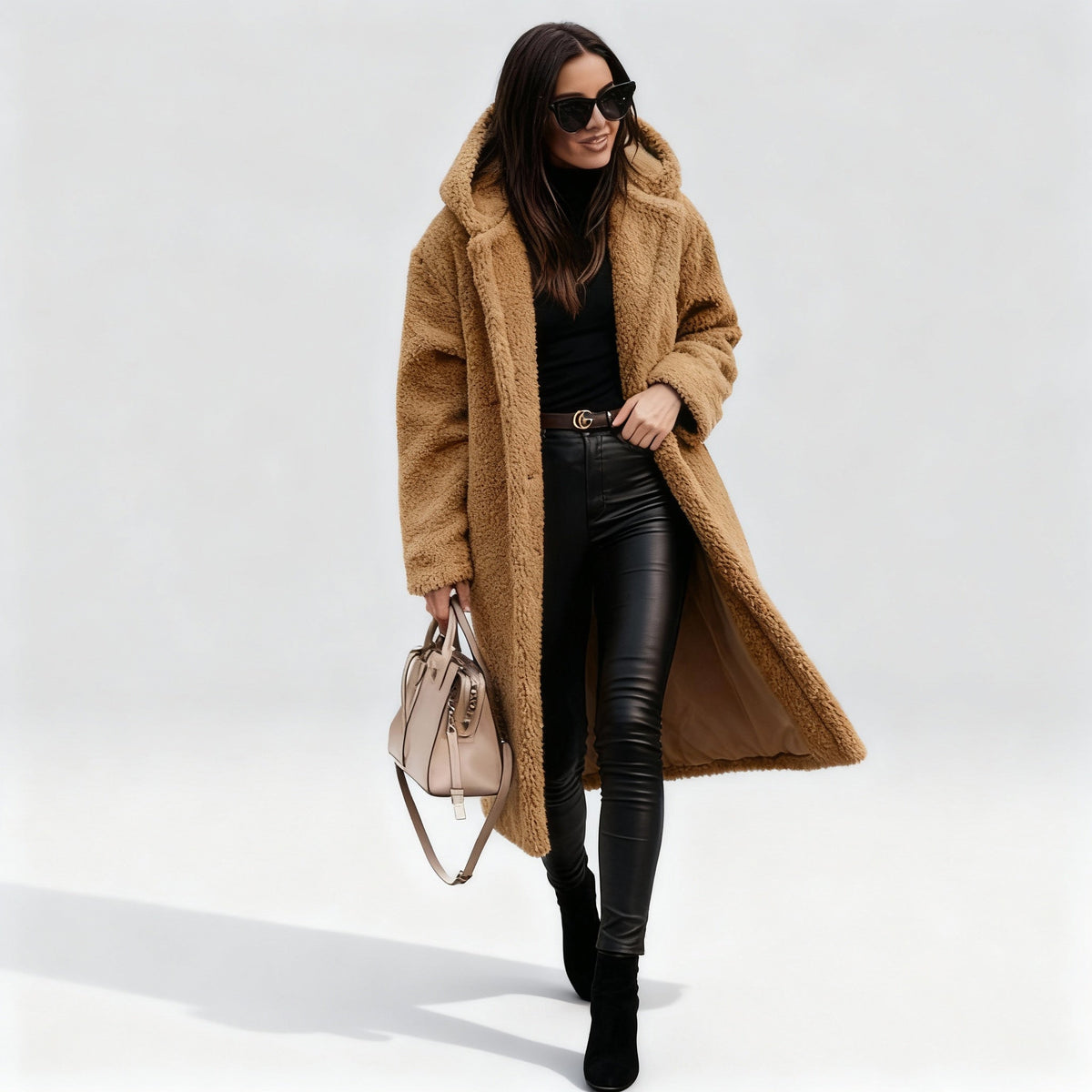 Manteau Long Femme à Capuche Chic 7