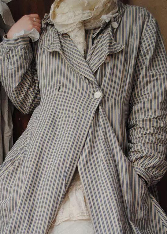 Manteau Long Femme à Rayures Françaises 1