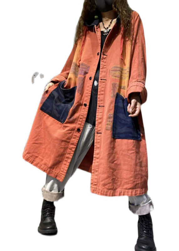 Manteau Long Femme en Jean Décontracté avec Poches et Manches Longues 4