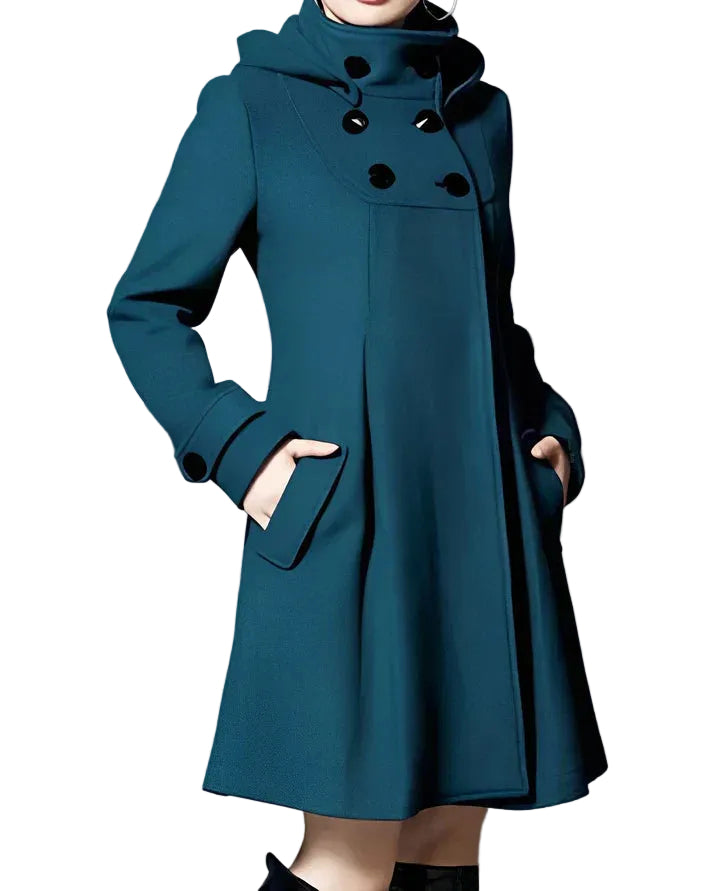 Manteau Long à Capuche pour Femme Chic 0