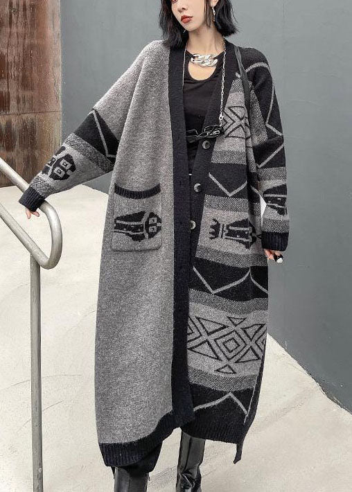 Manteau Long pour Femmes à Col en V Asymétrique 0