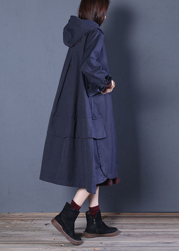 Manteau Trench Ample à Capuche pour Femme 3