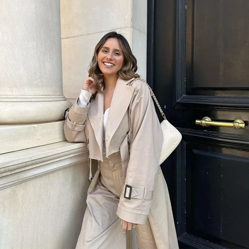Manteau Trench Court pour Femme 4