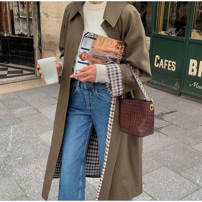 Manteau Trench Long pour Femme Chic 2