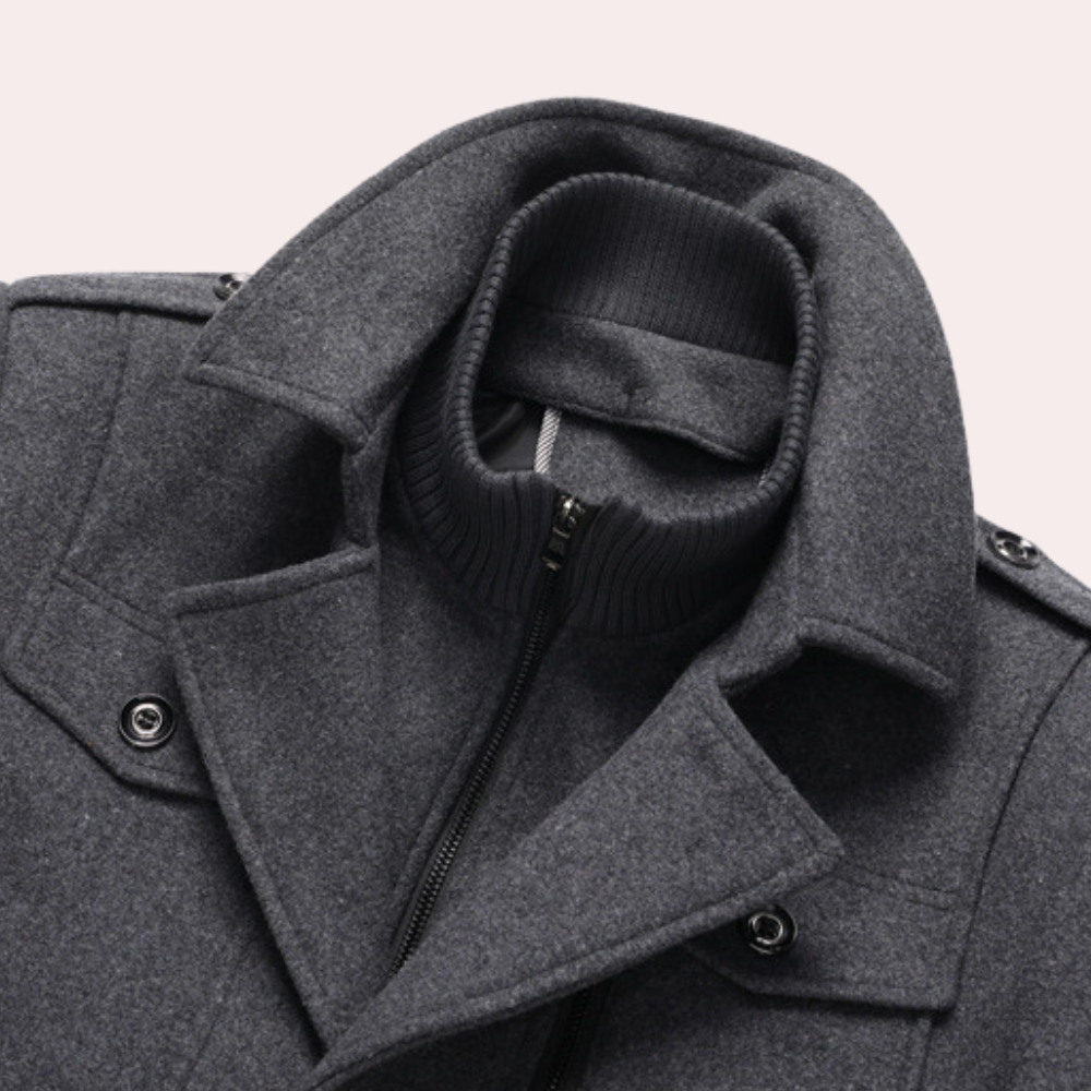Manteau d'Hiver Homme Tweed À Deux Pièces Ajusté 2