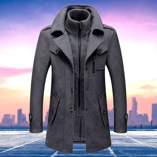 Manteau d'Hiver Homme Tweed À Deux Pièces Ajusté 8