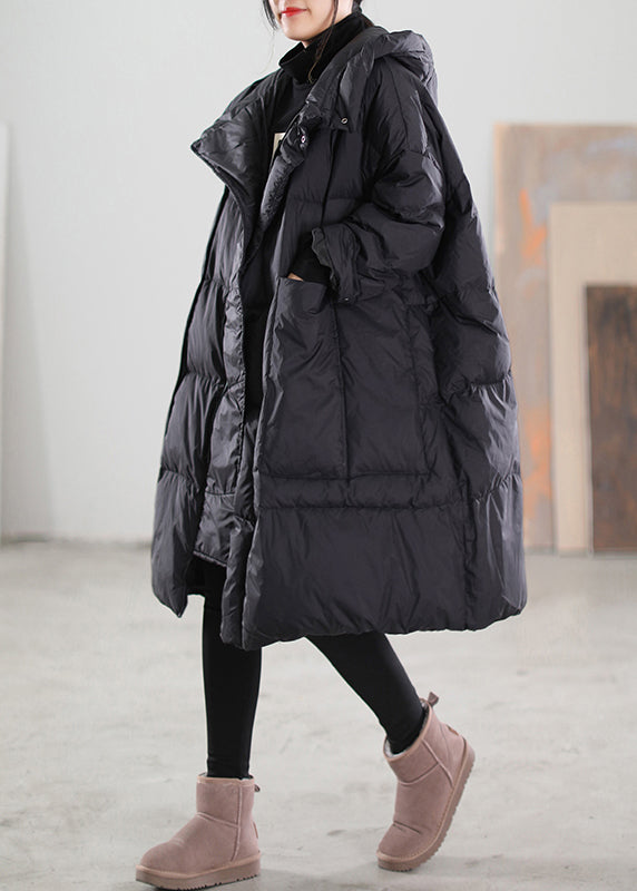Manteau d'Hiver à Capuche Grande Taille Patchwork 2