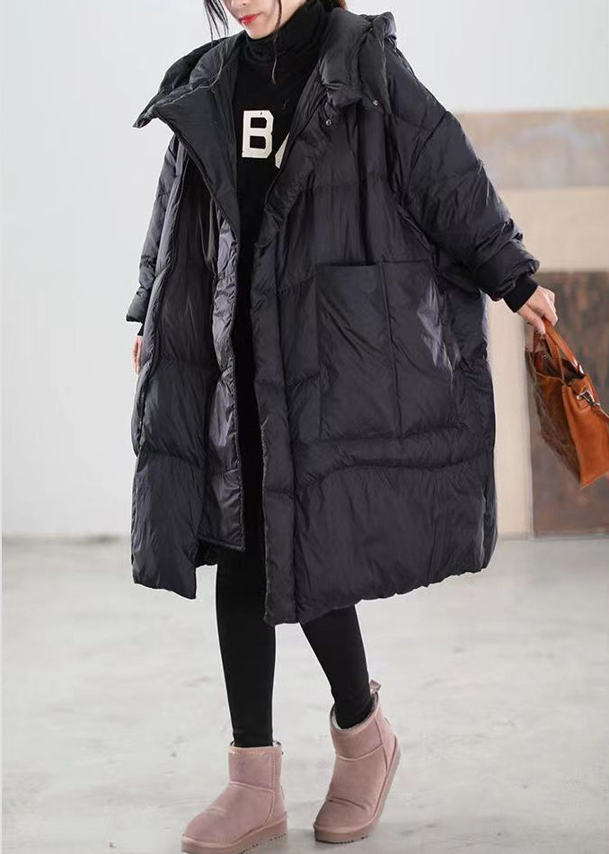 Manteau d'Hiver à Capuche Grande Taille Patchwork 3