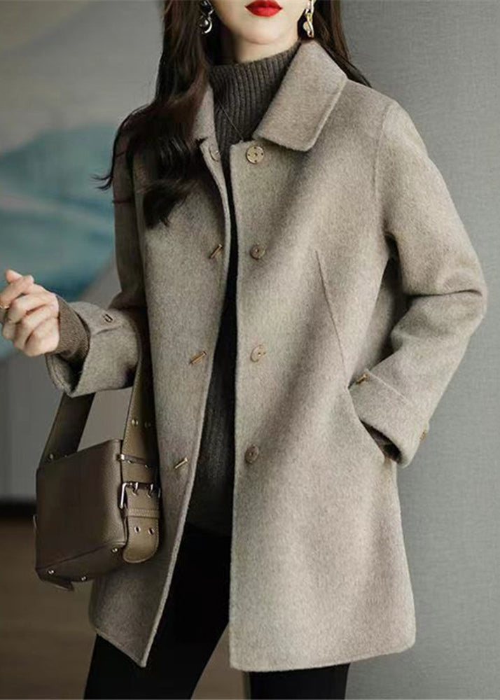 Manteau d'automne avec col Peter Pan et poches 0