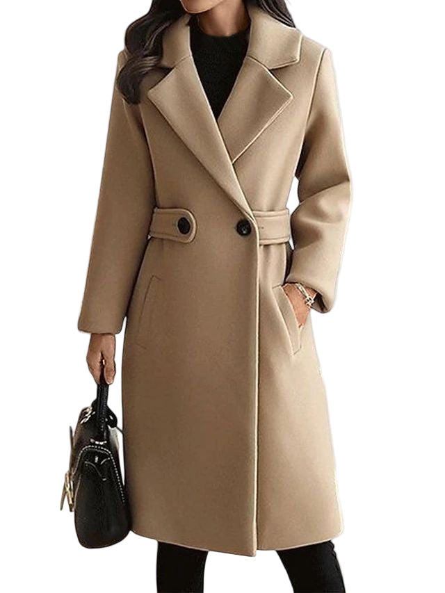 Manteau d'hiver Femme avec Ceinture Étroit 0
