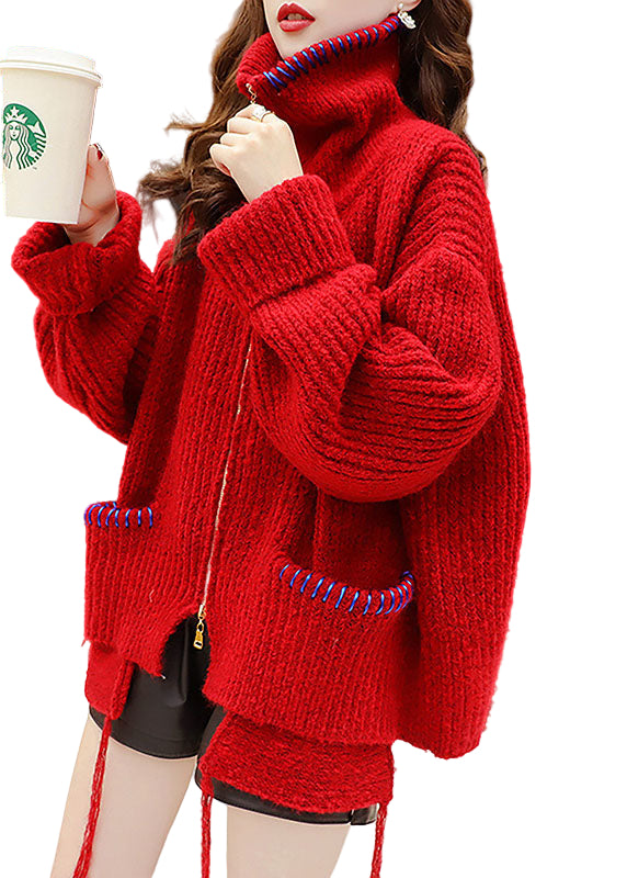 Manteau d'hiver Tricoté Asymétrique 0