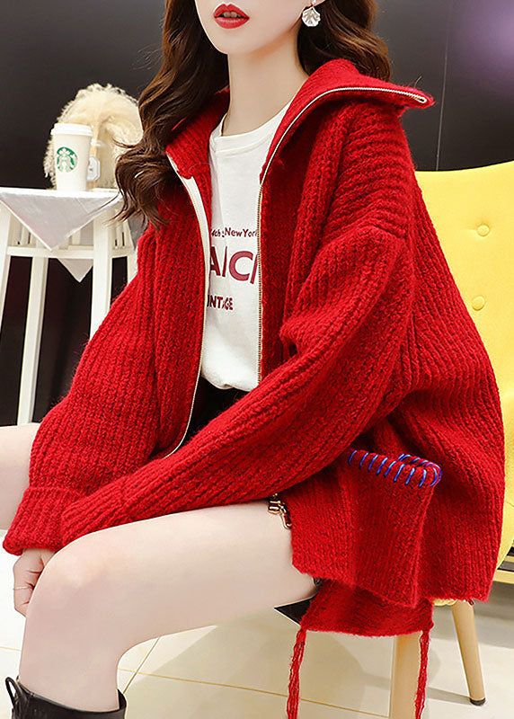 Manteau d'hiver Tricoté Asymétrique 2