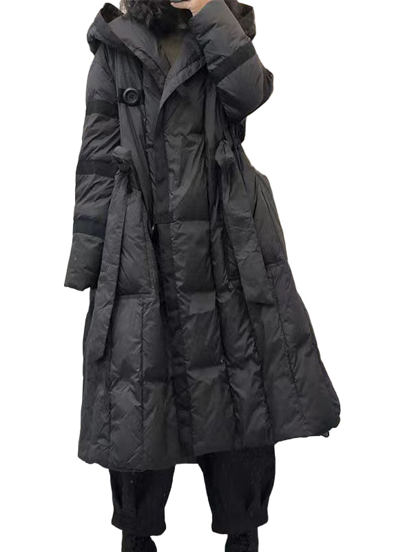 Manteau d'hiver à capuche avec ceinture 0