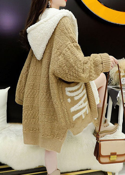 Manteau d'hiver à capuche en tricot 3
