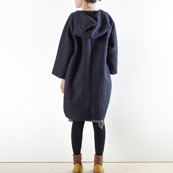 Manteau d'hiver femme coupe ample à capuche grande taille 3