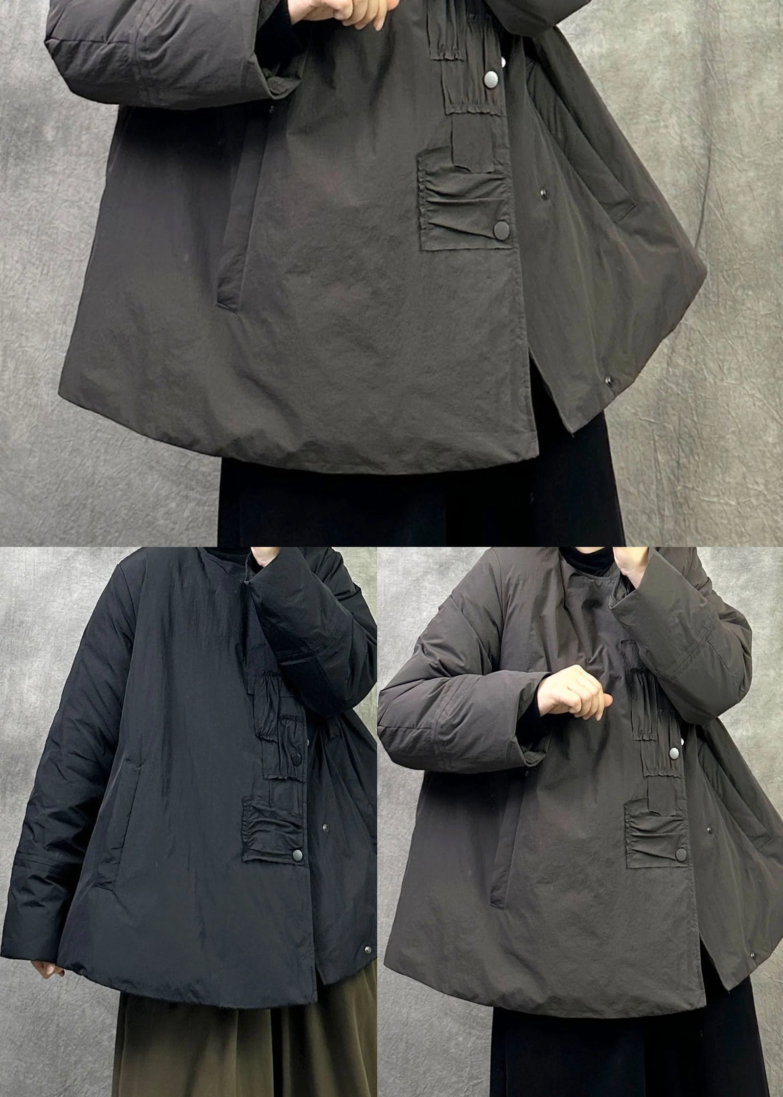 Manteau d'hiver femme coupe trapèze oversize 4