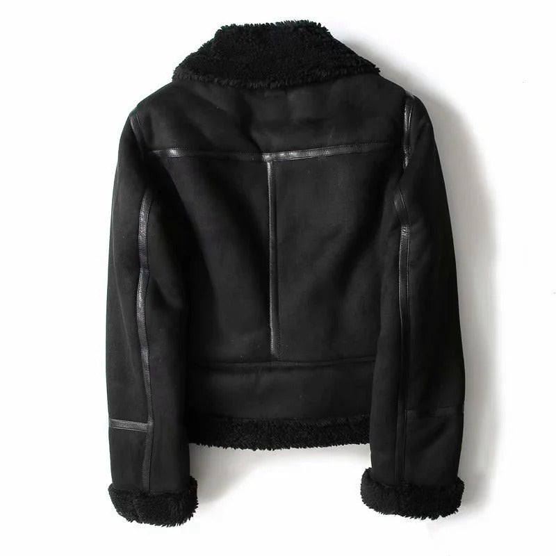 Manteau d'hiver pour femme en suède 0