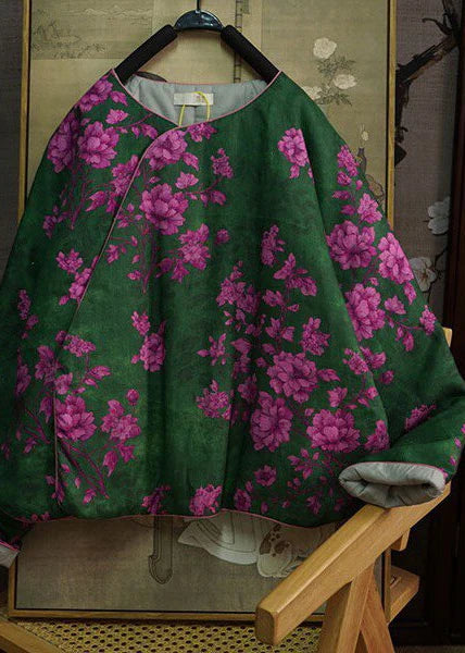 Manteau d'hiver pour femme style chinois à col rond 3