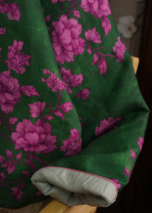 Manteau d'hiver pour femme style chinois à col rond 4