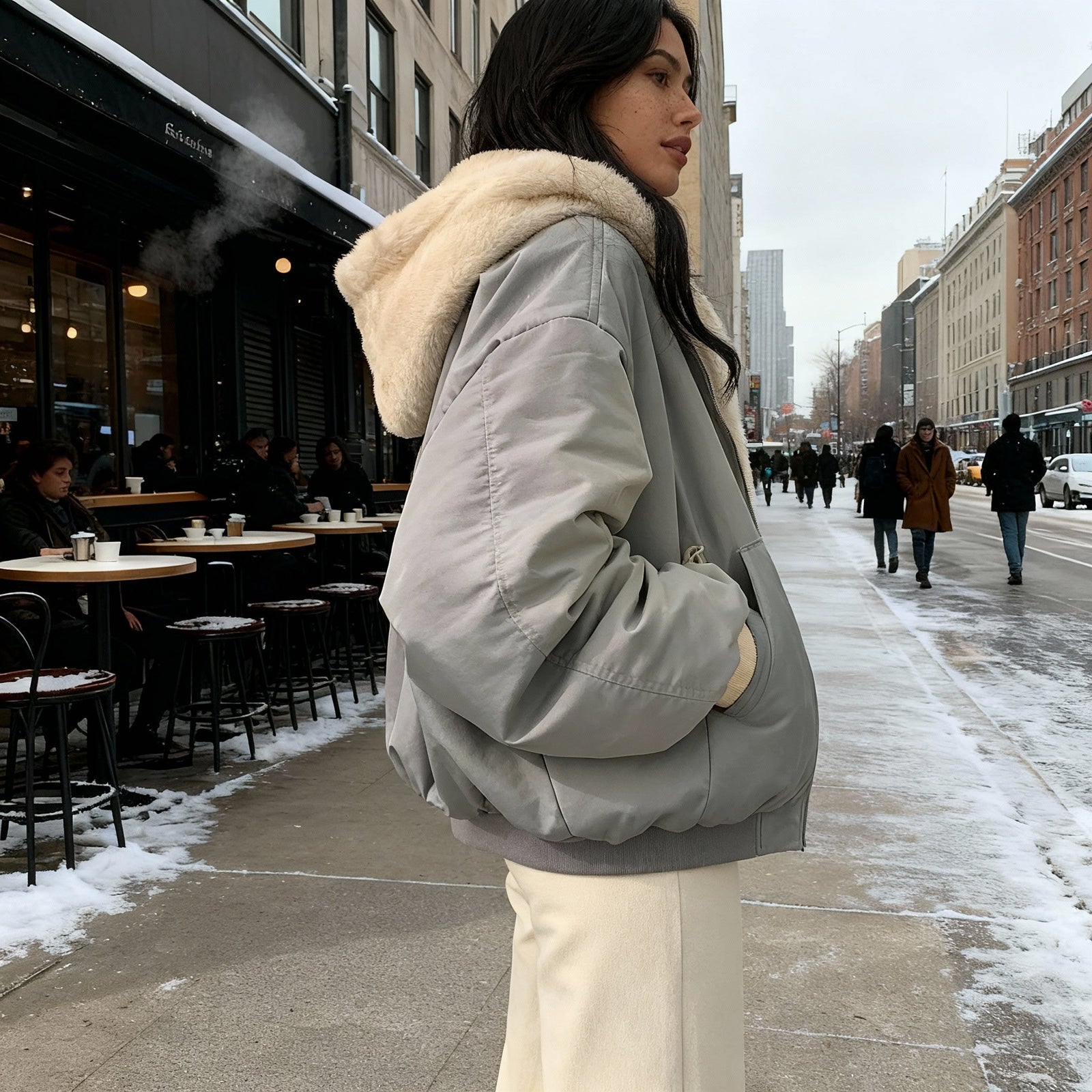 Manteau d'hiver surdimensionné pour femme 1