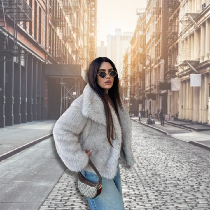 Manteau en Fausse Fourrure pour Femmes Chic 2