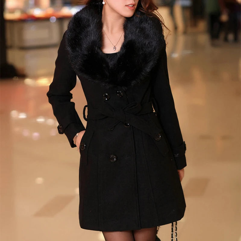 Manteau en Fourrure Femme Chic Long Design Intemporel 13