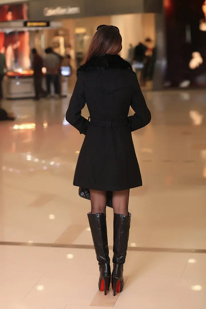 Manteau en Fourrure Femme Chic Long Design Intemporel 4