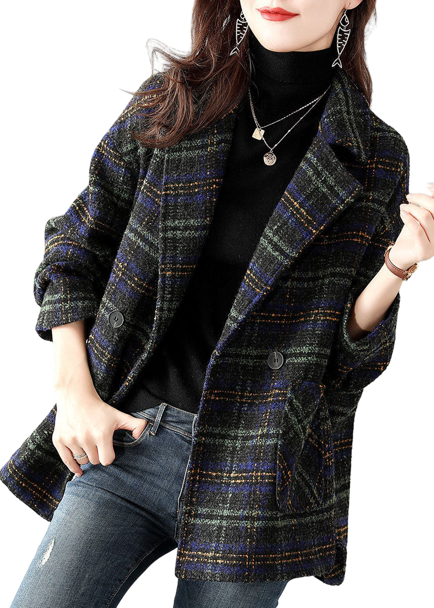 Manteau en Laine à Col Peter Pan pour Femmes Grande Taille 0