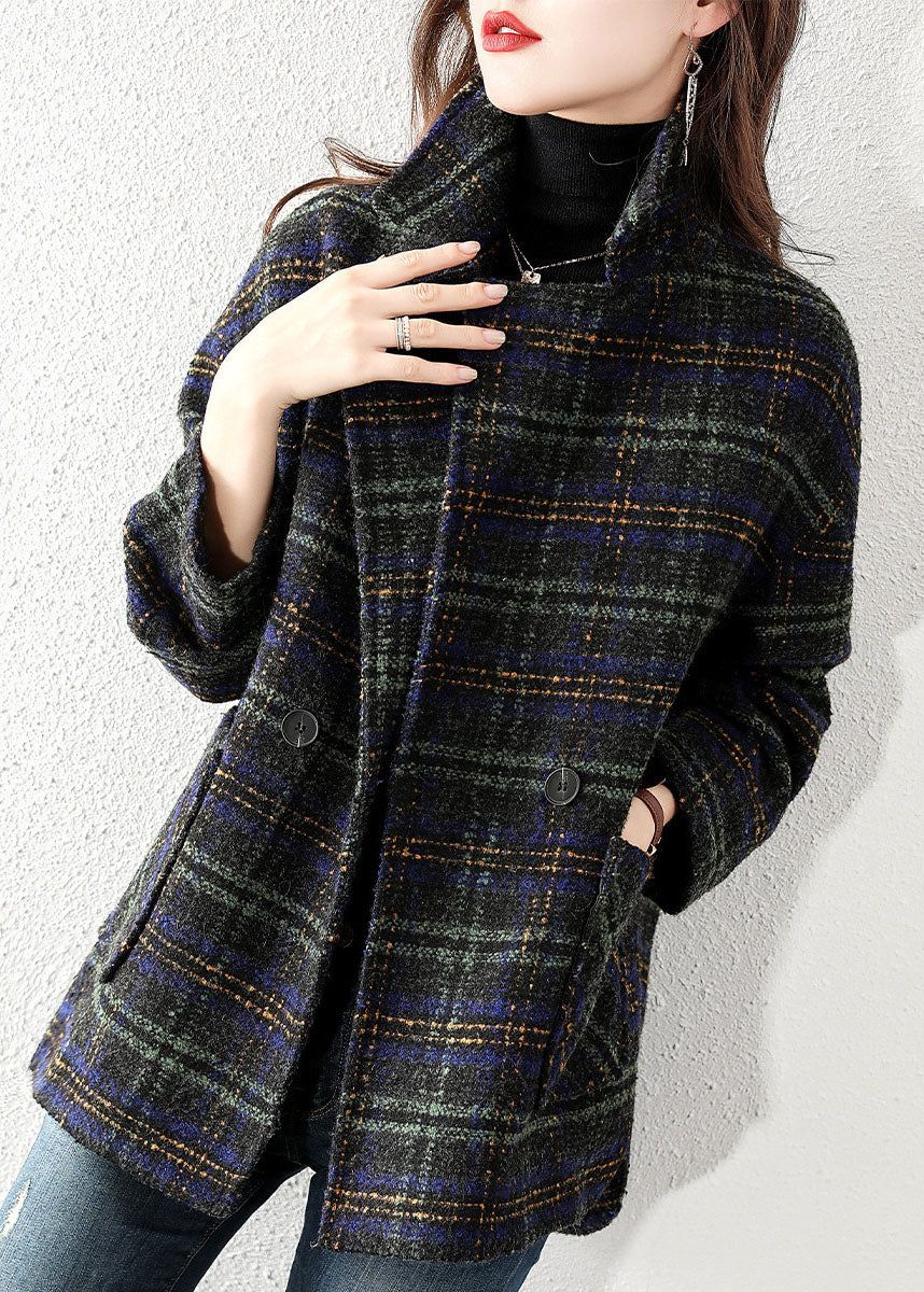 Manteau en Laine à Col Peter Pan pour Femmes Grande Taille 1