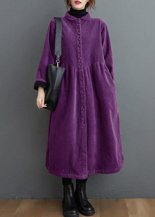 Manteau en velours côtelé vert noir pour femmes 11