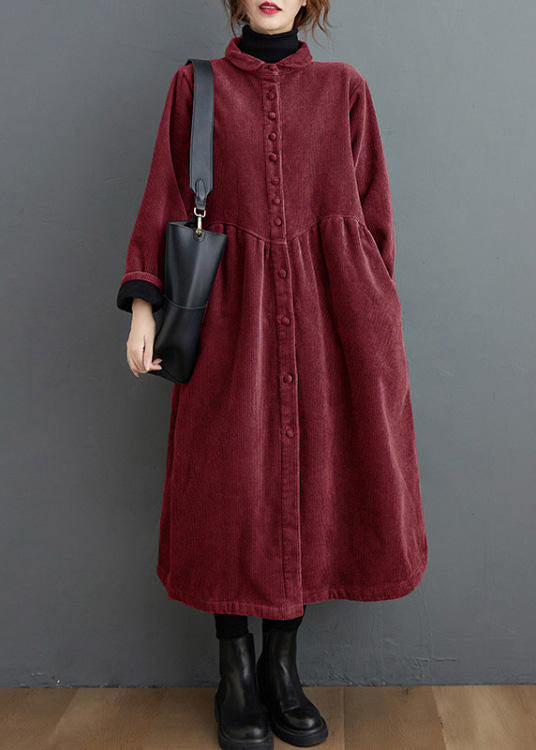 Manteau en velours côtelé vert noir pour femmes 13