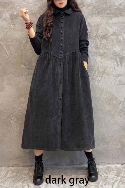 Manteau en velours côtelé vert noir pour femmes 2