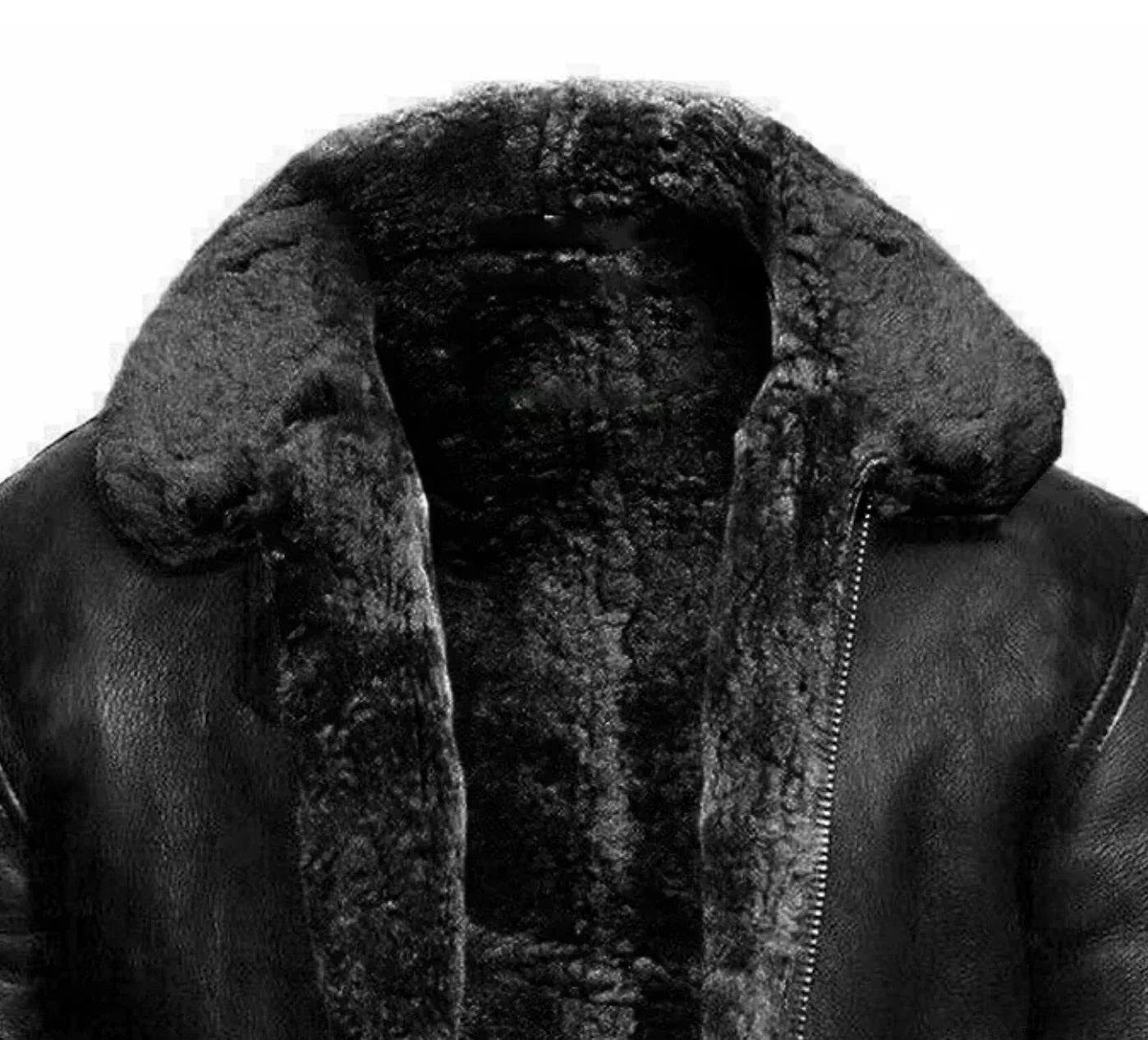 Manteau pour homme en cuir avec doublure en fourrure 6