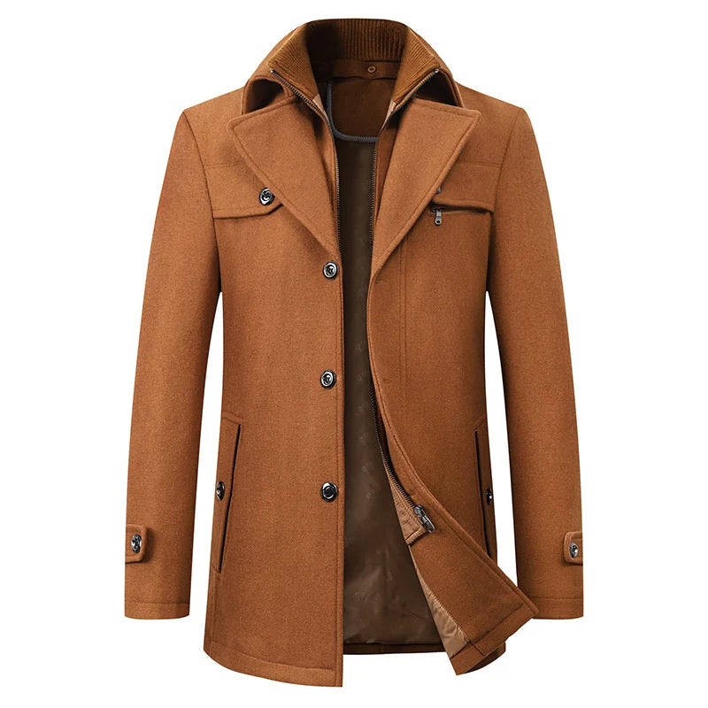 Manteau pour hommes avec col montant classique 3