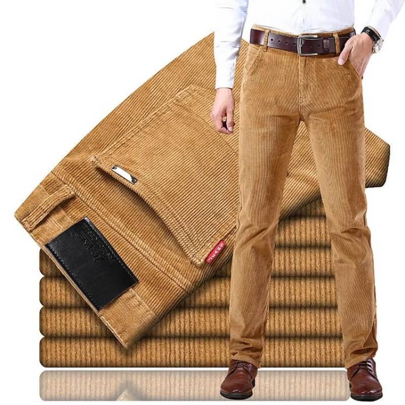 Jean Homme Velours Côtelé Classique Ajusté 1