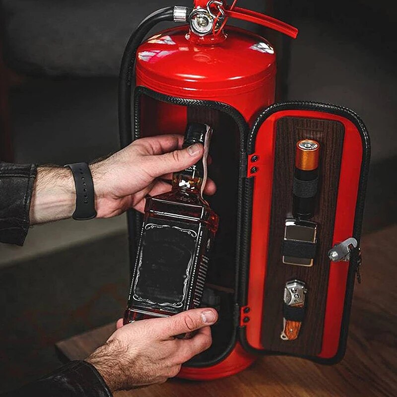 Minibar caché dans un extincteur 5