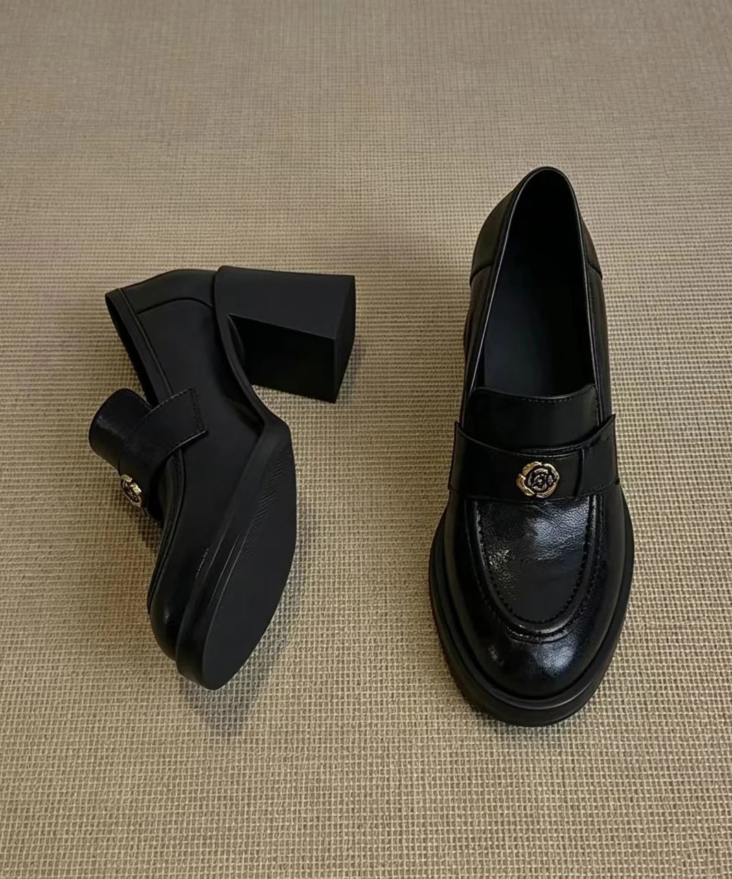 Mocassins Femme Rétro à Semelle Épaisse 4