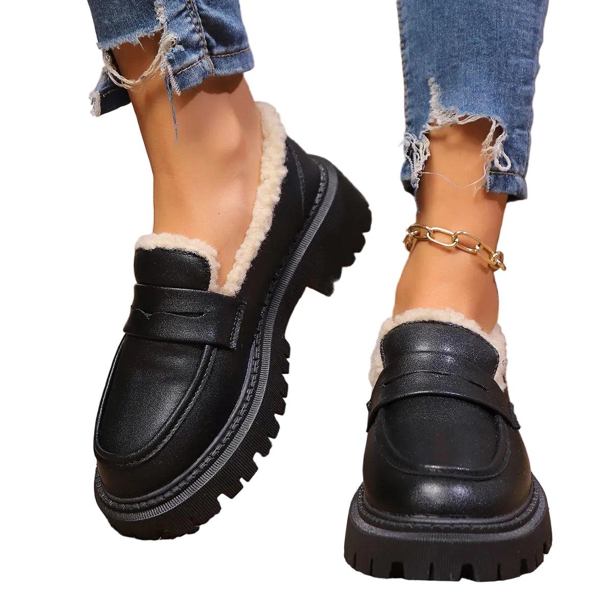 Mocassins Femmes À Plateforme Modernes Antidérapants 2