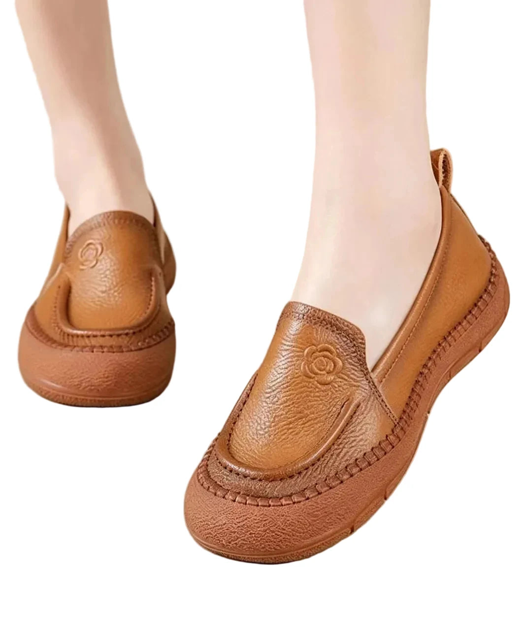 Mocassins Homme Décontractés à Motif Floral Relief 0
