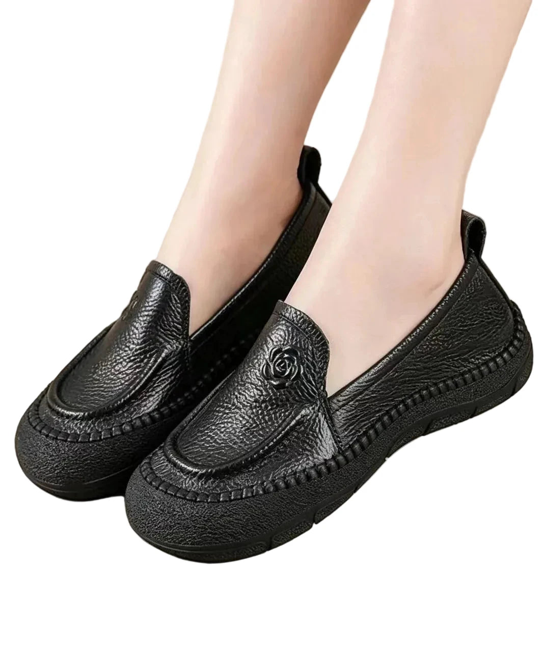 Mocassins Homme Motif Floral Relief 2