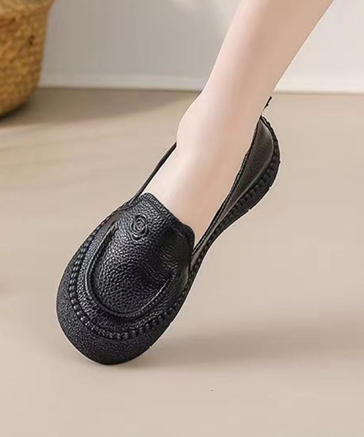 Mocassins Homme Motif Floral Relief 3