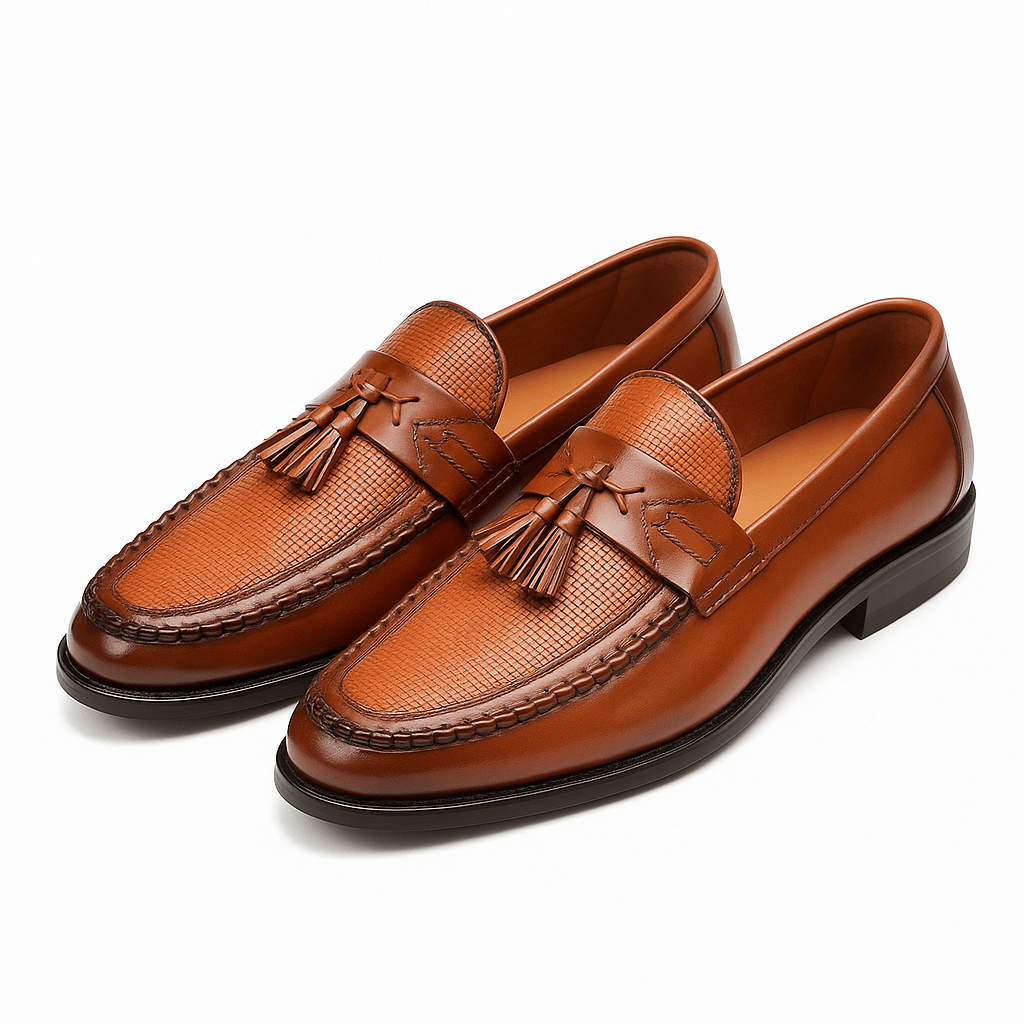 Mocassins pour Hommes Tissés en Cuir 3