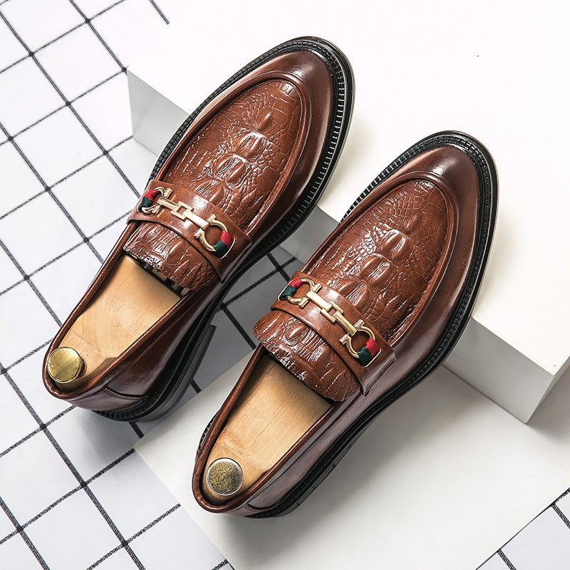 Mocassins pour hommes en cuir gaufré 2