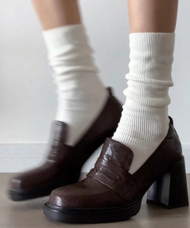 Mocassins pour hommes style classique avec talon épais 0