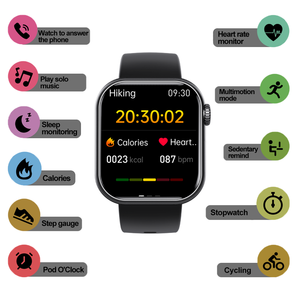 Montre Intelligente Multifonctionnelle avec Suivi de Santé 8